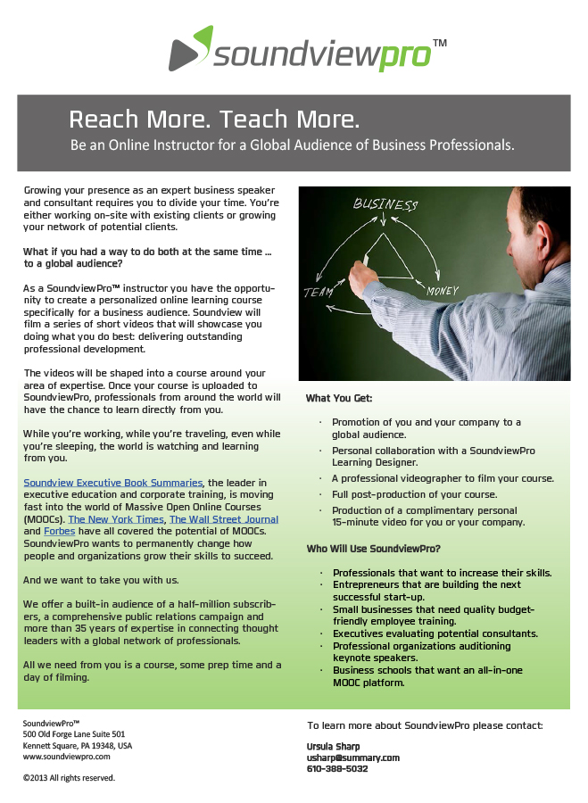 SoundviewPro flyer - Click for PDF
